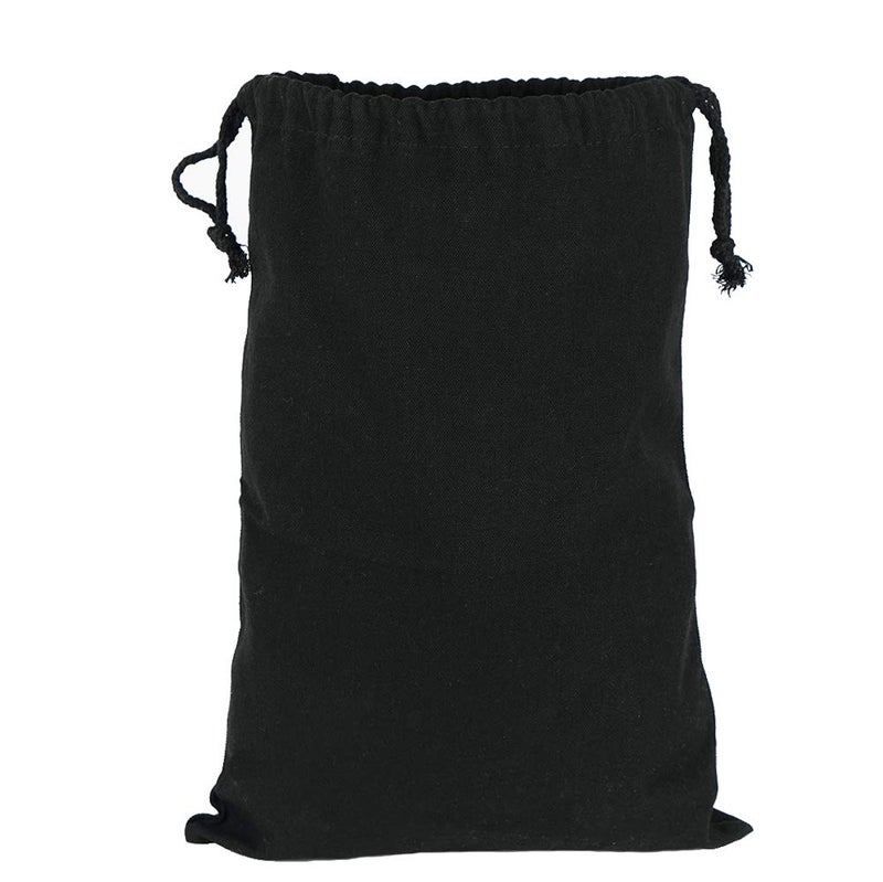 Lanyani 6 Packs Bank Coin Money Cash Bag Sacks, 12" x 17" Canvas Deposit Change Transit Bags with Drawstring, Heavy Duty, Black - Image 2